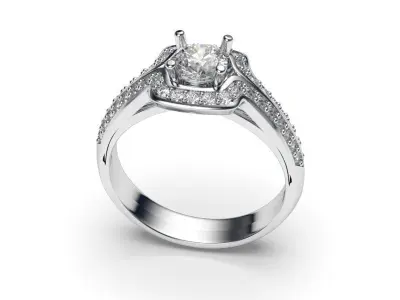 solitaire with ring sizes  8 part S63 3D print model