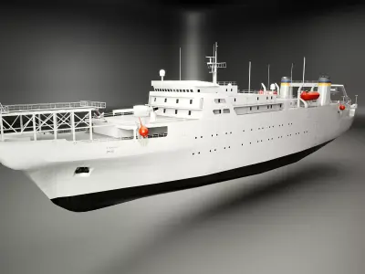 USNS Zeus Low-poly 3D model