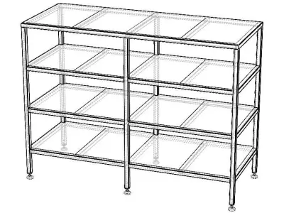 Industrial Shelving Unit 3D model