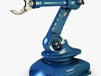 Industrial robot blue v 2 3D model