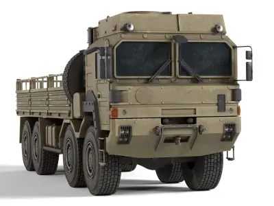 MAN HX77 Loader Military Truck Low-poly 3D model