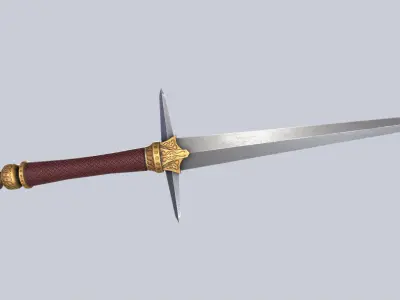 Dagger Low-poly 3D model 3
