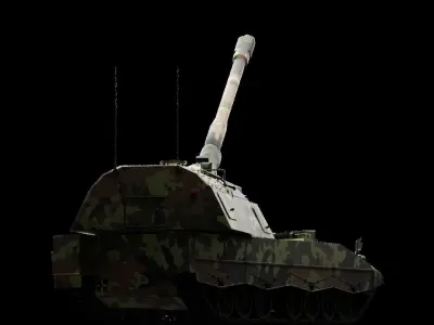 Panzerhaubitze 2000 Low-poly 3D model