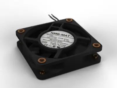 Computer DC Axial FAN NMB-MAT 2406 Free 3D model
