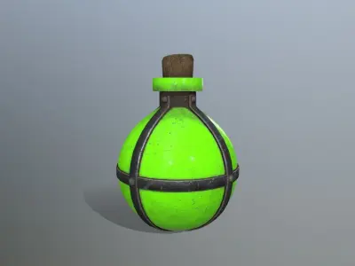potion bottle Low-poly 3D model purchase