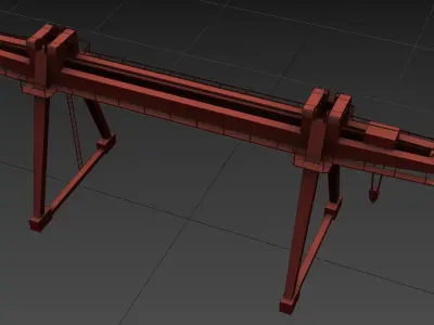 Bridge Type Crane Free low-poly 3D model