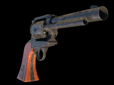 Colt Single Action Army Low-poly 3D model