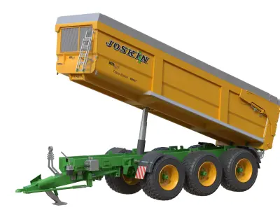 Joskin Trans Space 8000 Farm Trailer Low-poly 3D model