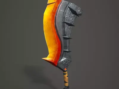 Stylized Sword for game Low-poly 3D model