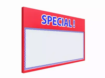 Store special sign card 3D model