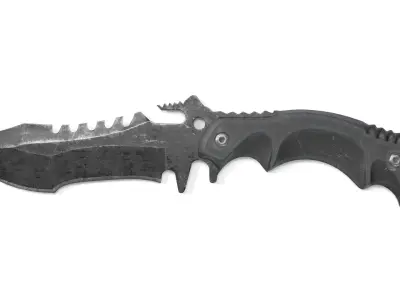 Combat Knife Low-poly 3D model 28