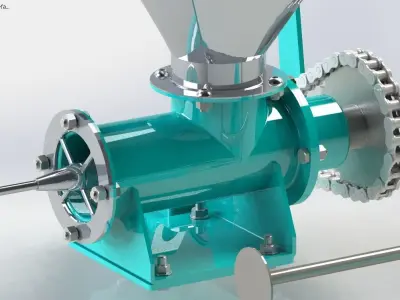 Hand Crank Operated Briquette Machine 3D model