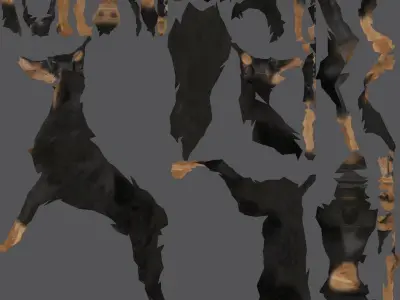 Bull Dog Low-poly 3D model