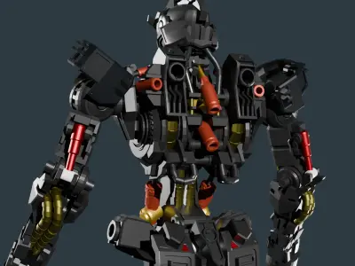 iron blood Gundam  skeleton 3D model