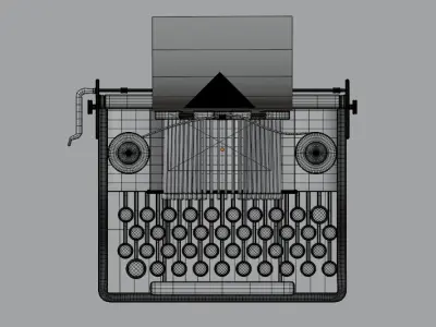 Typewriter Fancy and Vintage 3D model