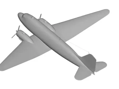 Douglas DC-3 3D model purchase