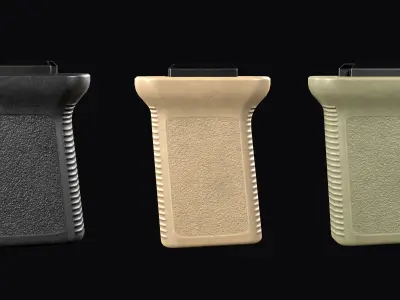 Vertical foregrip BCM GUNFIGHTER MOD 3 Low-poly 3D model