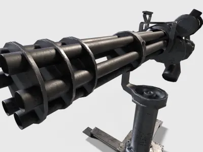 M134 Minigun Realtime Low-poly 3D model