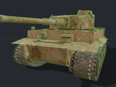 Tiger Tank Low-poly 3D model Low-poly