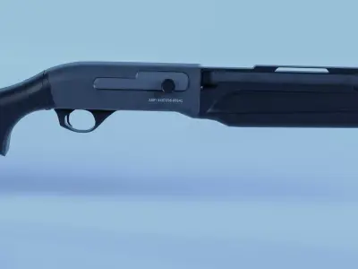 Custom Action Shotgun Low-poly 3D model