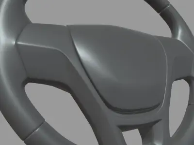 Steering Wheel Car Low-poly 3D model