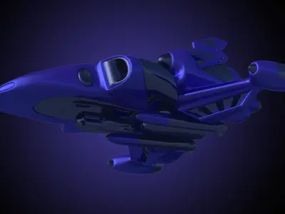 Scifi Fighter Plane 3D model