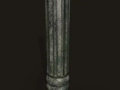 Low poly stone pillar column 3d model Free low-poly 3D model