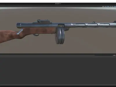 Suomi KP 31 Low-poly 3D model