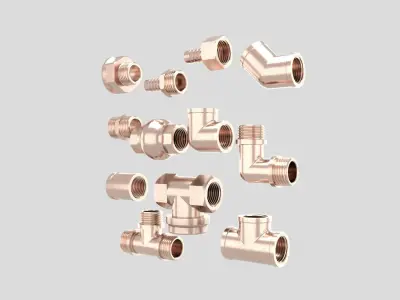 Pipe fitting 3D model
