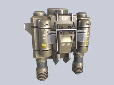 Scifi Jetpack Low-poly 3D model from CGTrader