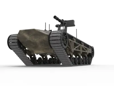 Tracked vehicle Scale 1 to 25 3D print model purchase