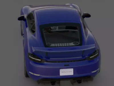 2020 Porsche 718 Cayman GT4 3D Model  Mid-Engine Track Weapon 3D model