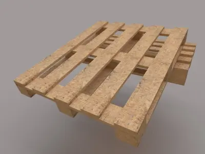 Wooden pallet 3D model order