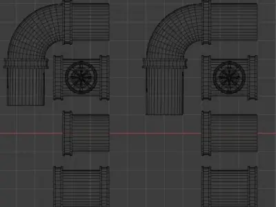 Small but usefull tube asset pack Free 3D model