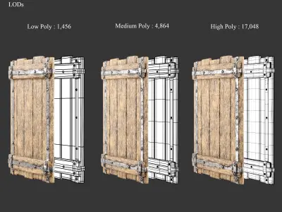Medieval Collection Crude Sword and Shield 3D Model Pack