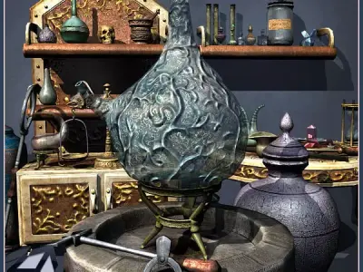 Alchemy Lab Low-poly 3D model