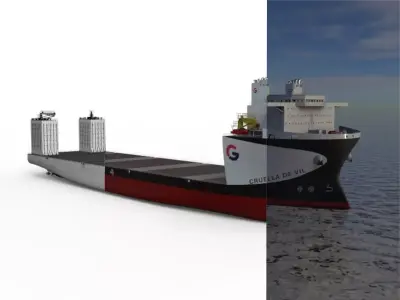 Cruella Heavy Lift Vessel  Low-poly 3D model