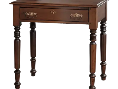  Vintage Wooden Side Table Model, Brown 