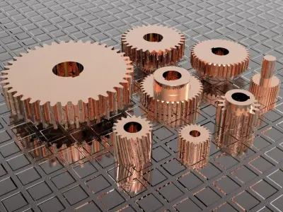 Gear colored gears Free 3D model