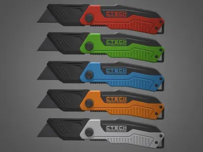 Utility Knife Low-poly 3D model buy