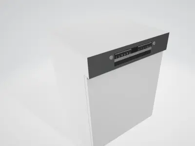 Bosch SMI6TCS00E Serie 6 Semi-Built in Dishwasher 3D model
