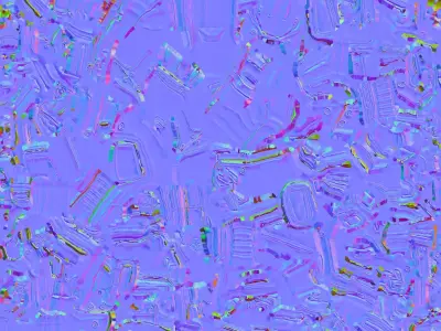 Futuristic Yellow Gun 3D model 4