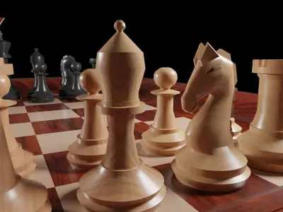 chess set 3D model purchase