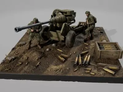 Military Model Collection Dioramas and Figures 10 Piece Pack 3D print model