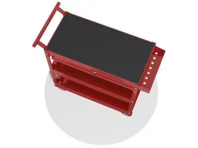 Tool trolley cabinet on wheels 3D model