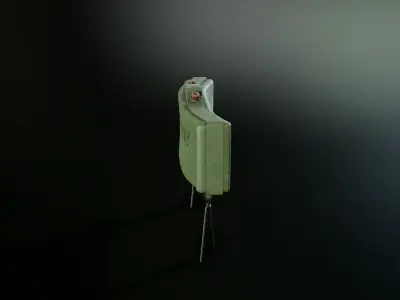 Antipersonnel landmine MON-50 Low-poly 3D model