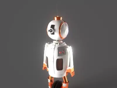 Robot orange and Free 3D model