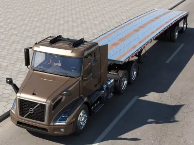 Volvo VNR 300 FlatBed 3D model