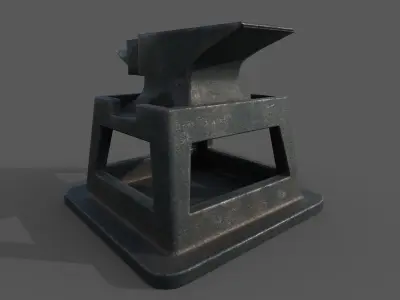 old anvil Low-poly 3D model