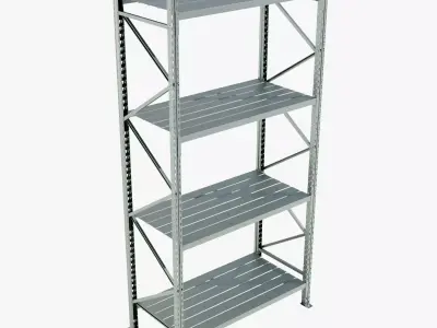 Industrial Metal Shelf 3D model purchase